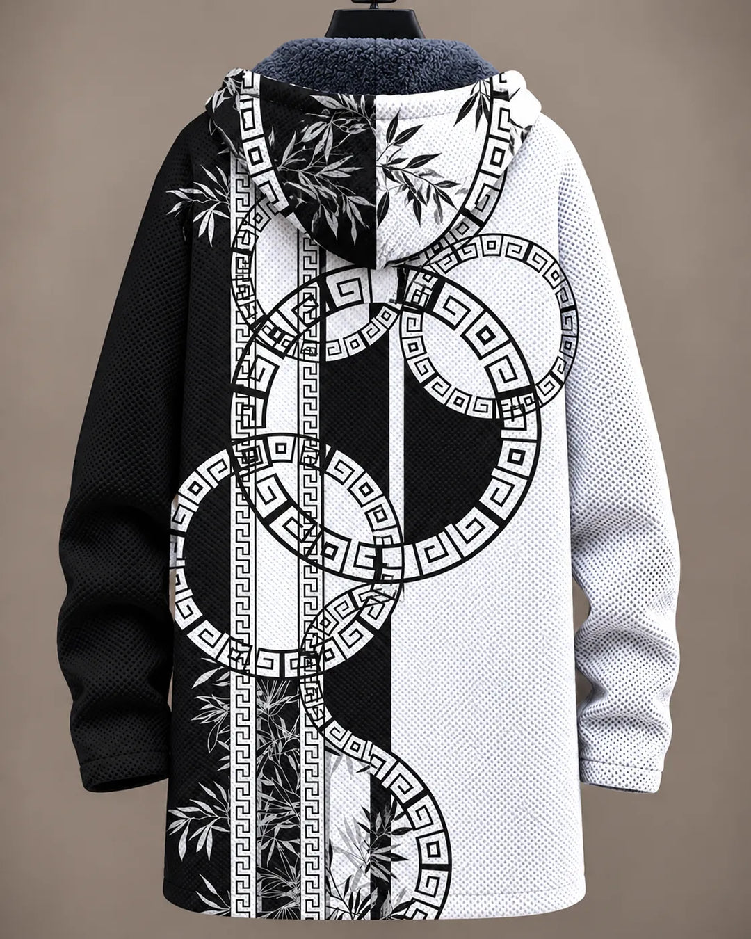 Jeannie | Monochrome Print Hooded Jacket