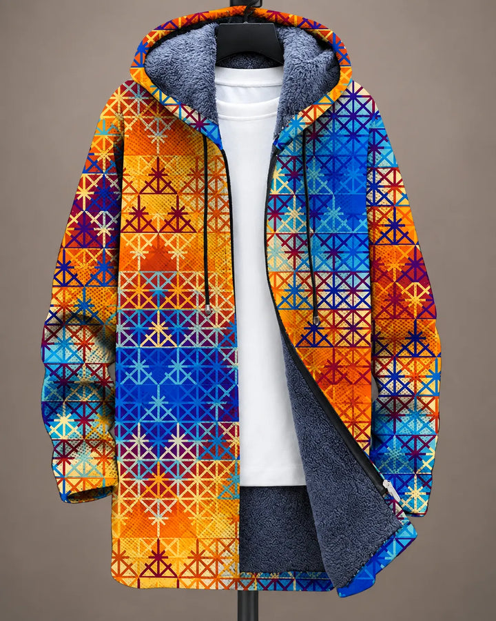 Celeste | Botanical Print Hooded Jacket