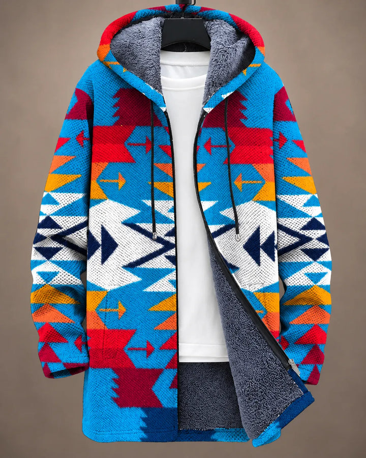 Celeste | Botanical Print Hooded Jacket
