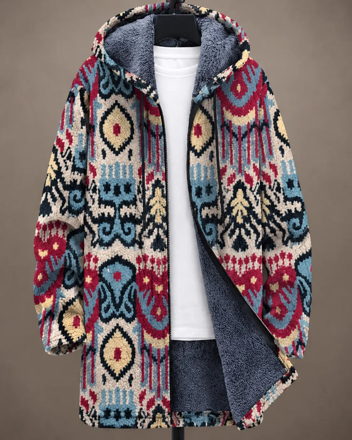 Isadora | Mosaic Print Hooded Jacket