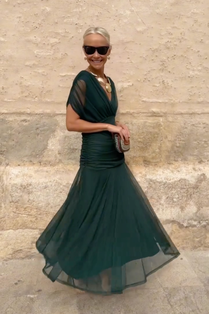 Henrietta™ | Elegante Vestido Maxi Floral con Escote en V