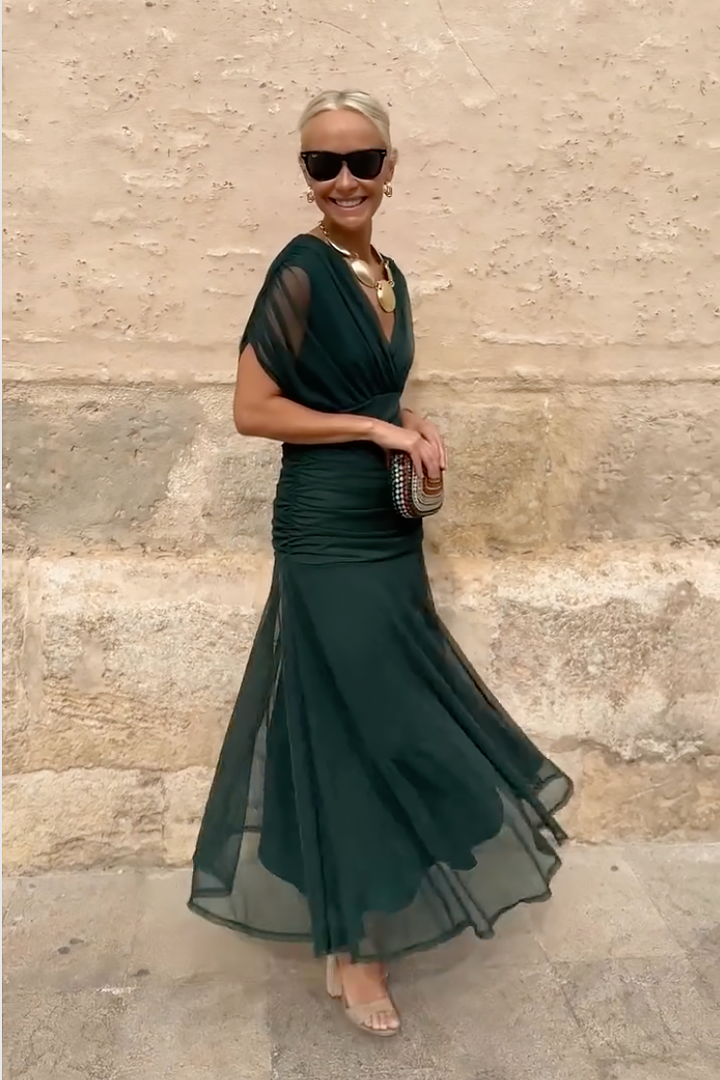 Henrietta™ | Elegante Vestido Maxi Floral con Escote en V