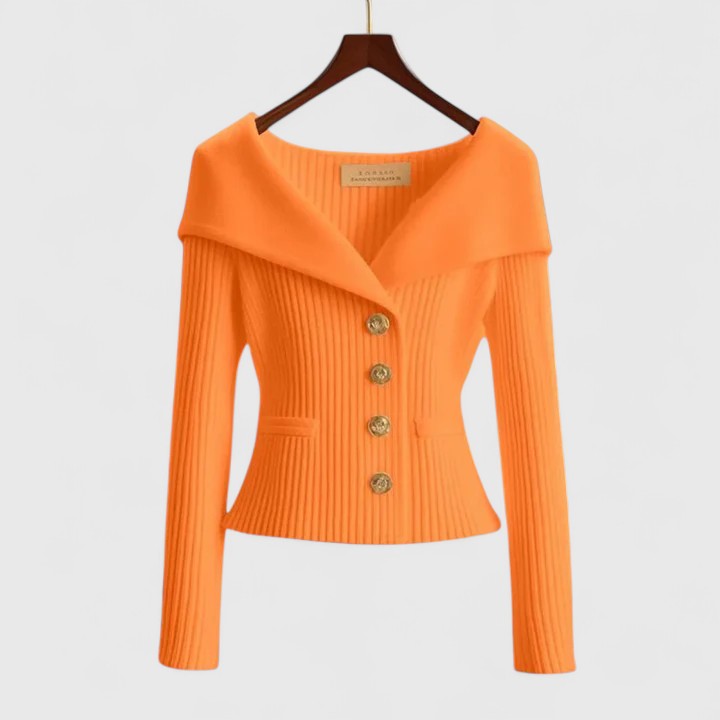 Daphne - Flattering Wide-Collar Cardigan