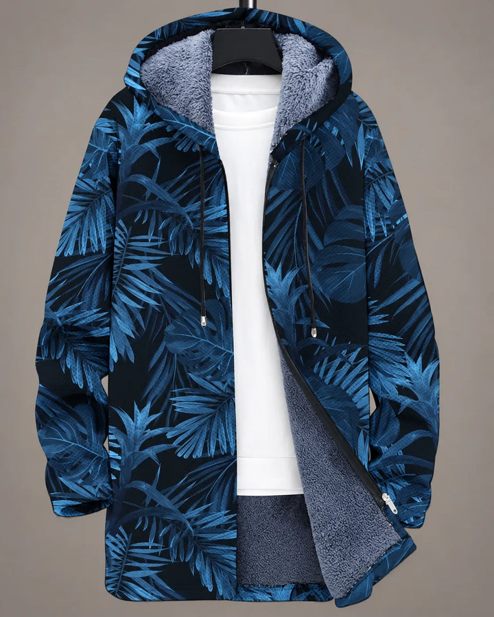 Celeste | Botanical Print Hooded Jacket