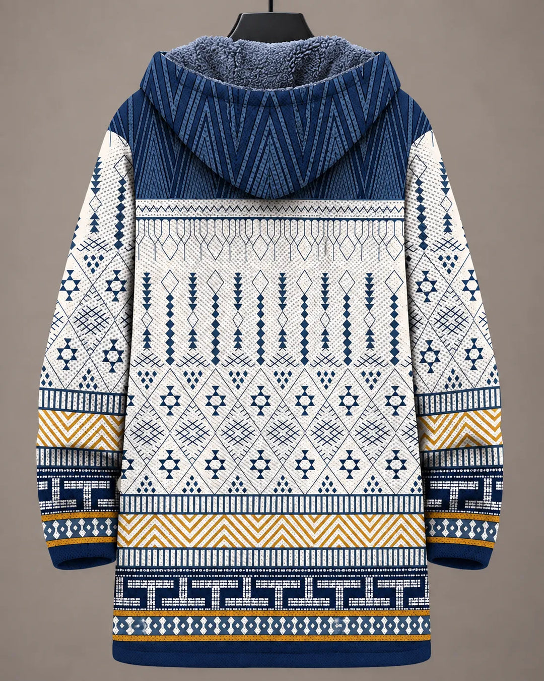 Delilah | Geometric Hooded Zip Jacket