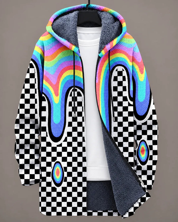 Camilla | Rainbow Check Hooded Jacket