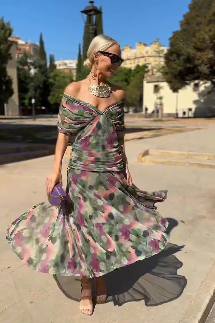 Henrietta™ | Elegante Vestido Maxi Floral con Escote en V