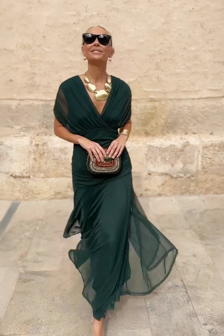 Henrietta™ | Elegante Vestido Maxi Floral con Escote en V