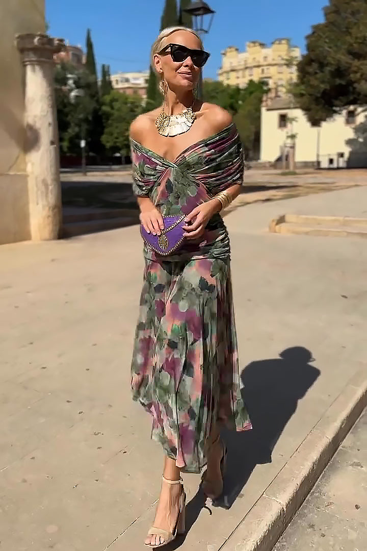 Henrietta™ | Elegante Vestido Maxi Floral con Escote en V