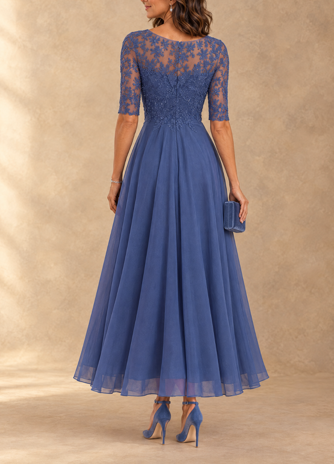 Abella | Lace and Chiffon Dress