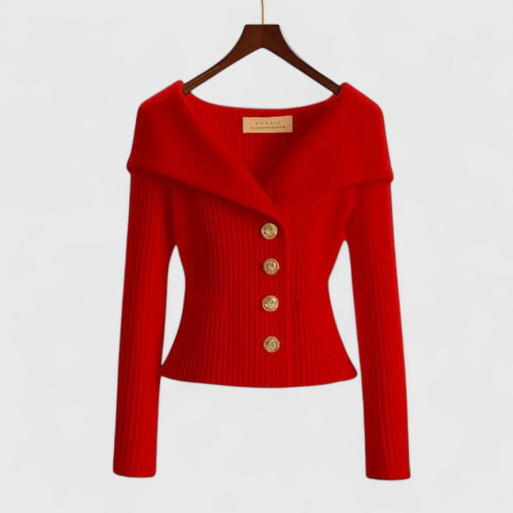 Daphne - Flattering Wide-Collar Cardigan