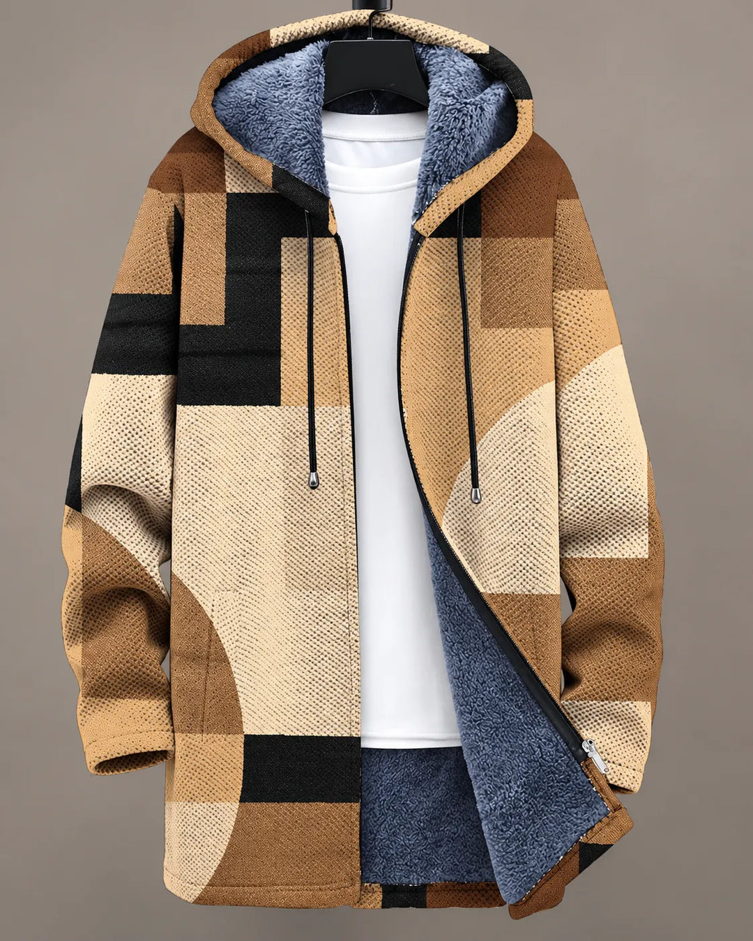 Frederica | Mosaic Print Hooded Jacket