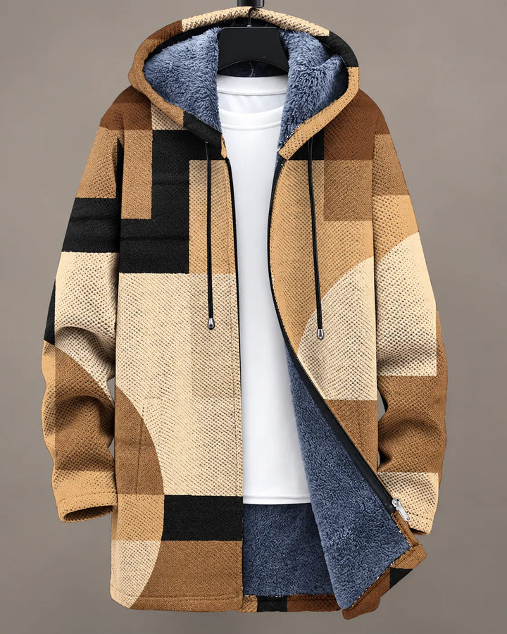 Frederica | Mosaic Print Hooded Jacket