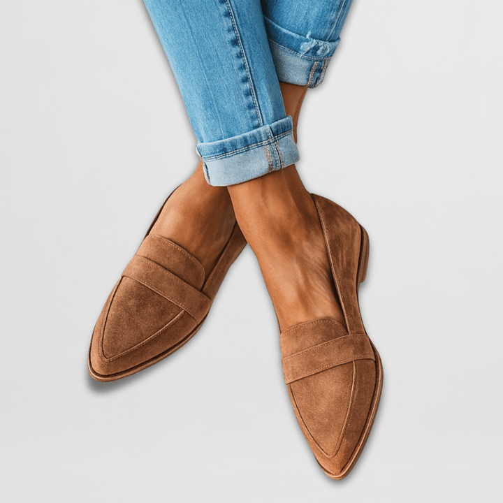 Eleanor | Soft Suede Flat Loafers