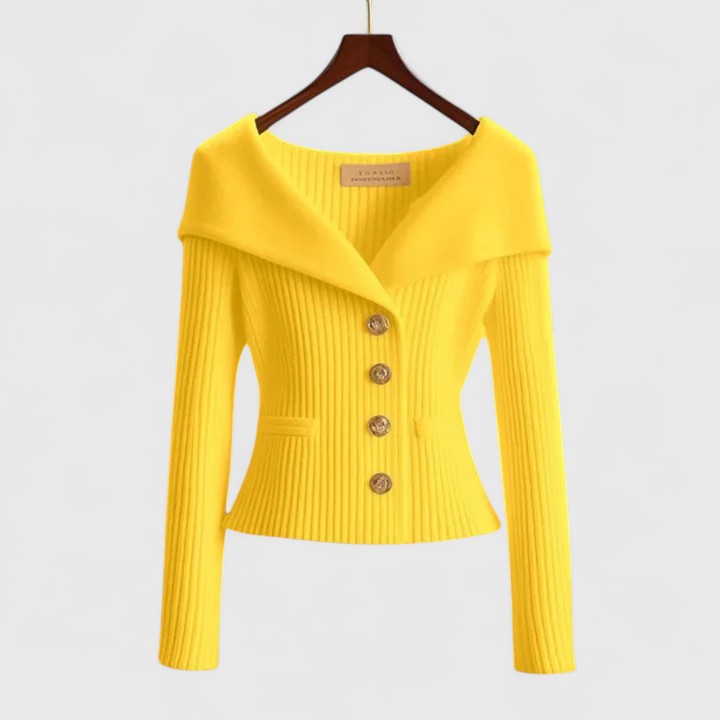 Daphne - Flattering Wide-Collar Cardigan