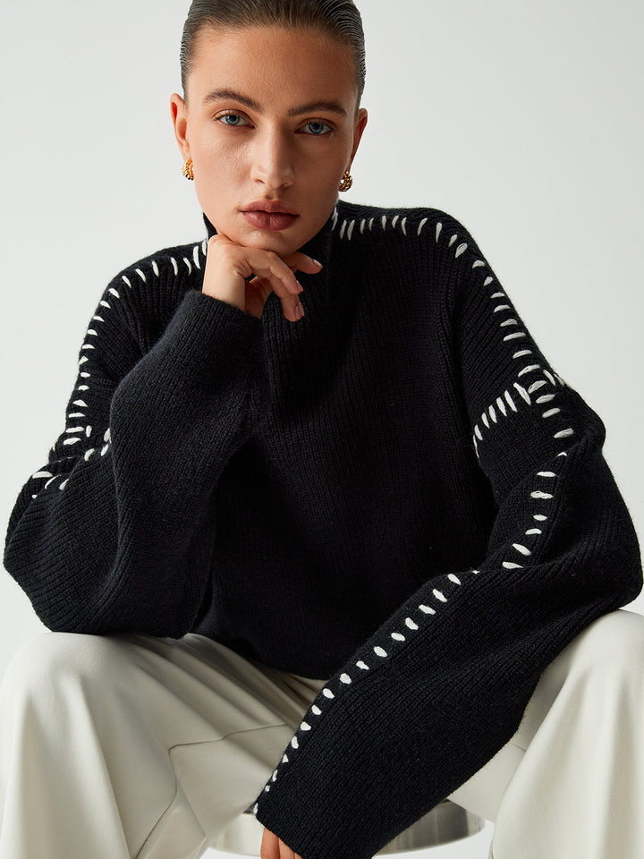 Carys | Relaxed Mock Neck Sweater