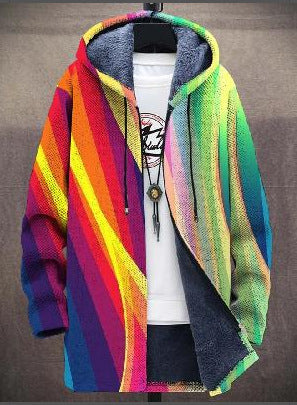 Peggy | Patchwork Print Hooded Cardigan