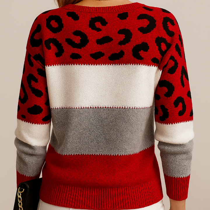 Aurelia - Leopard Print Casual Sweater