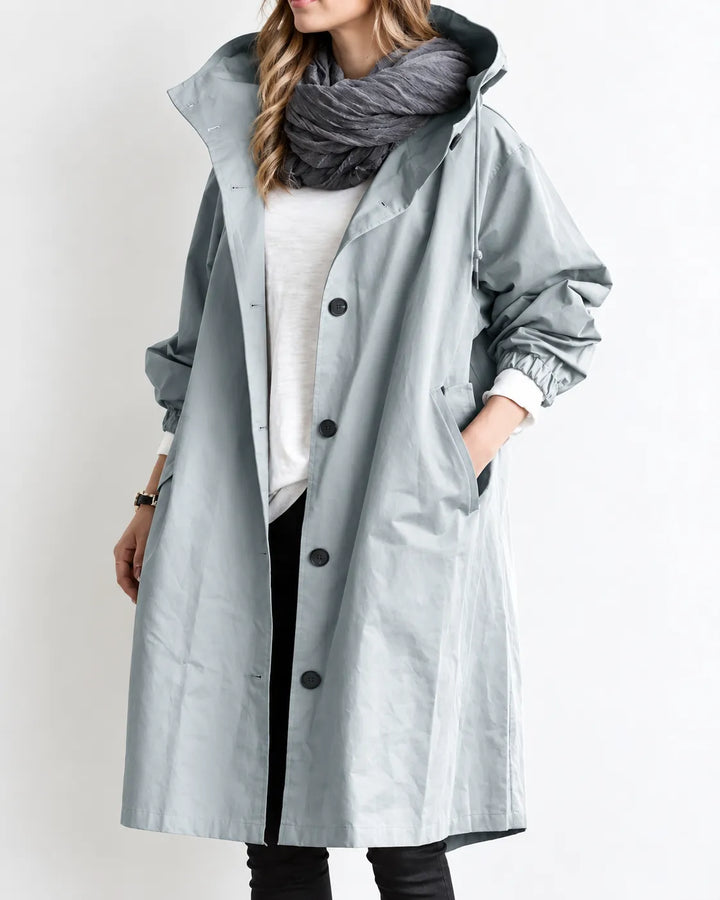 Maisie | Oversized Hooded Button-Front Coat