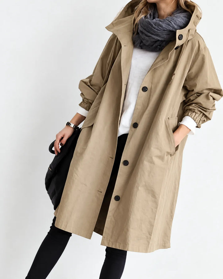 Maisie | Oversized Hooded Button-Front Coat