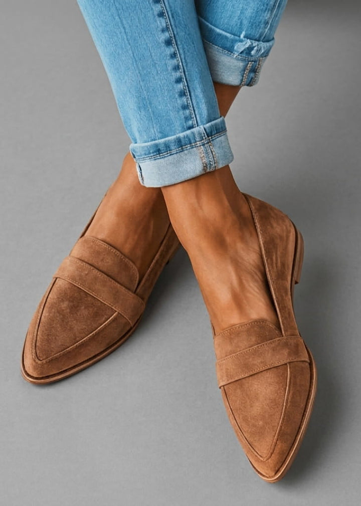 Eleanor | Soft Suede Flat Loafers