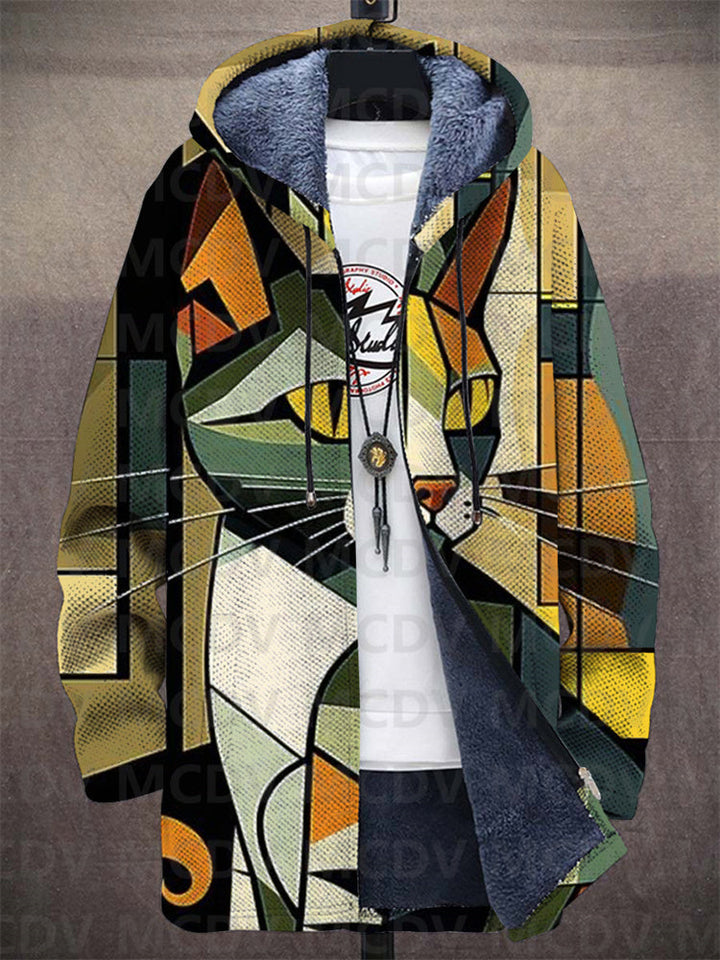 Nan | Cat Print Hooded Jacket