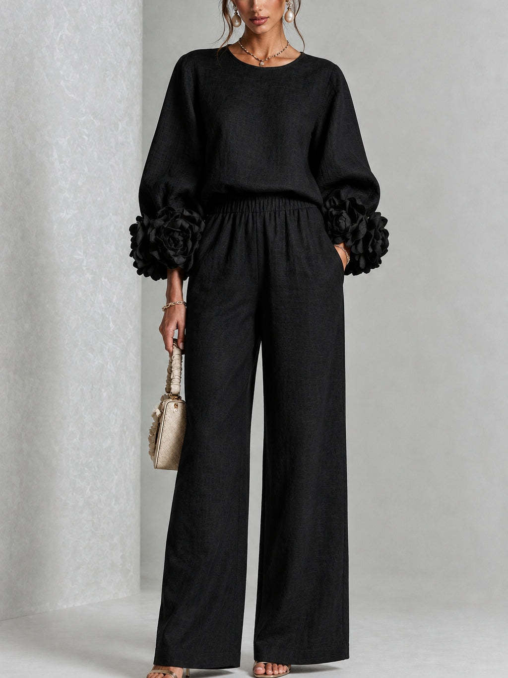 ROSANNE | FLORAL CUFF TWO-PIECE SET