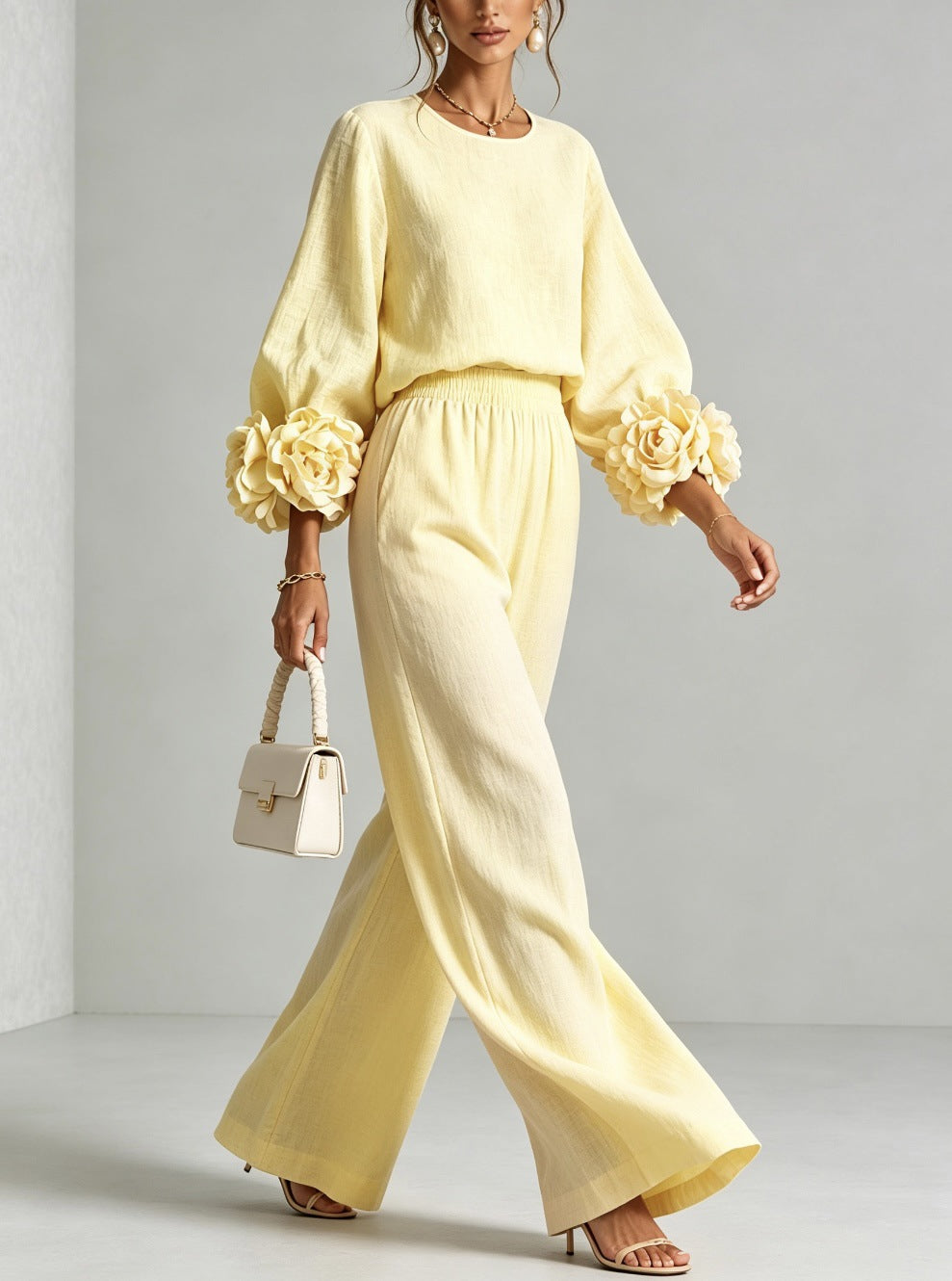 ROSANNE | FLORAL CUFF TWO-PIECE SET