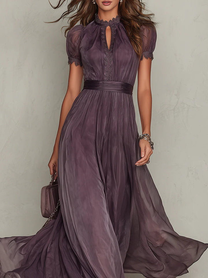 Marie | Keyhole-Neck Flowing Maxi Dress