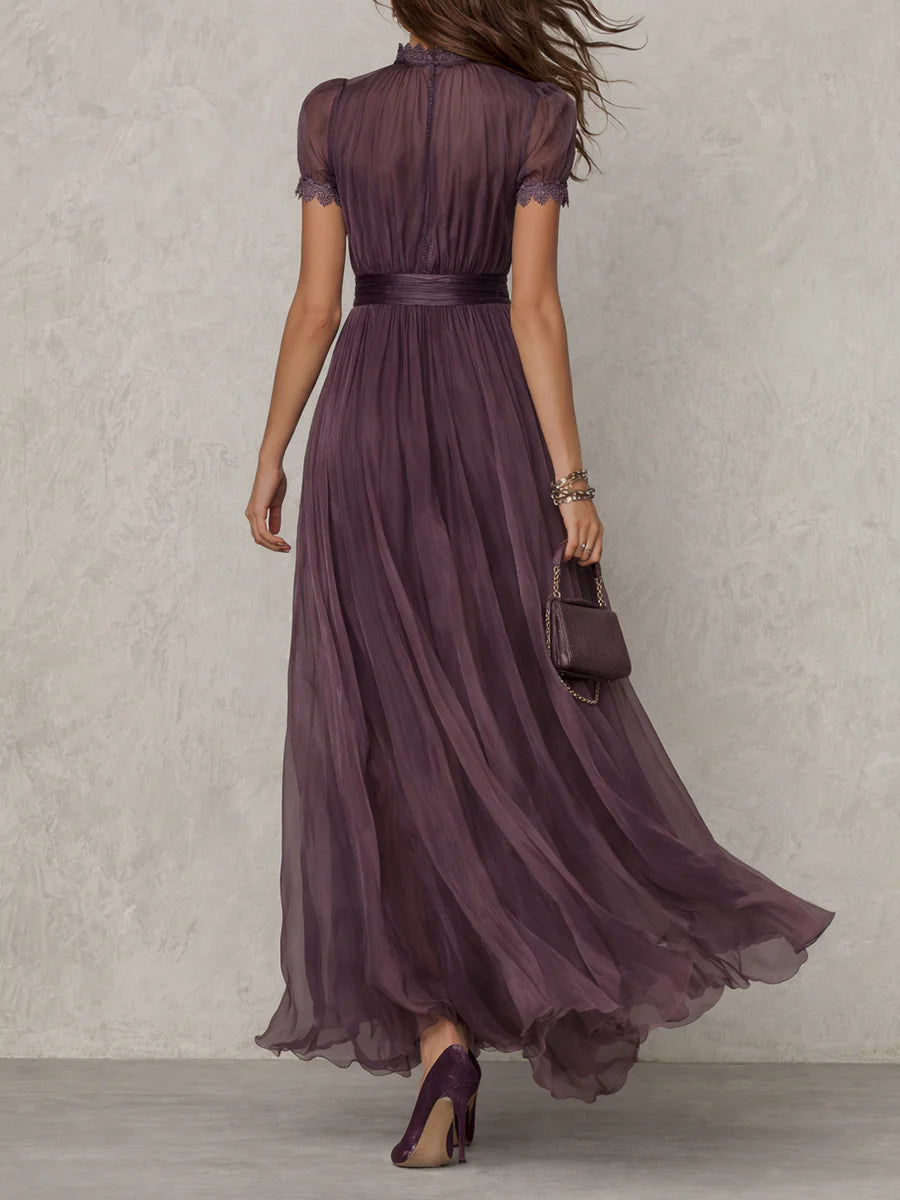 Marie | Keyhole-Neck Flowing Maxi Dress