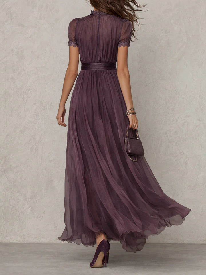 Marie | Keyhole-Neck Flowing Maxi Dress