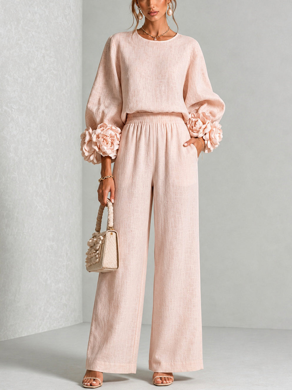 ROSANNE | FLORAL CUFF TWO-PIECE SET
