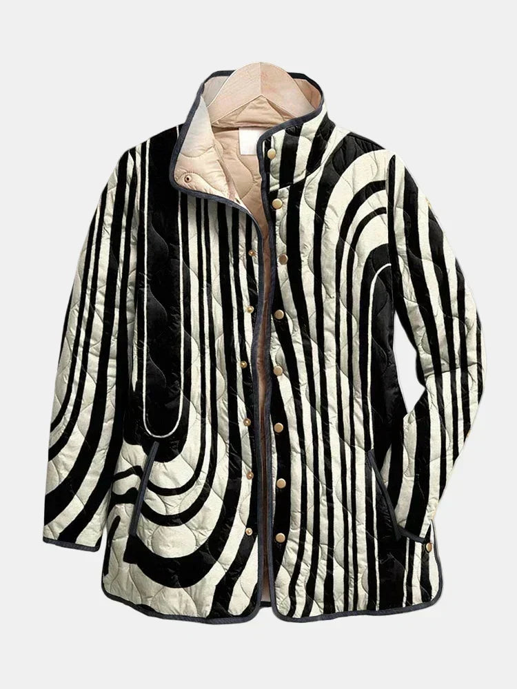 Women’s Geometric Print Quilted Jacket