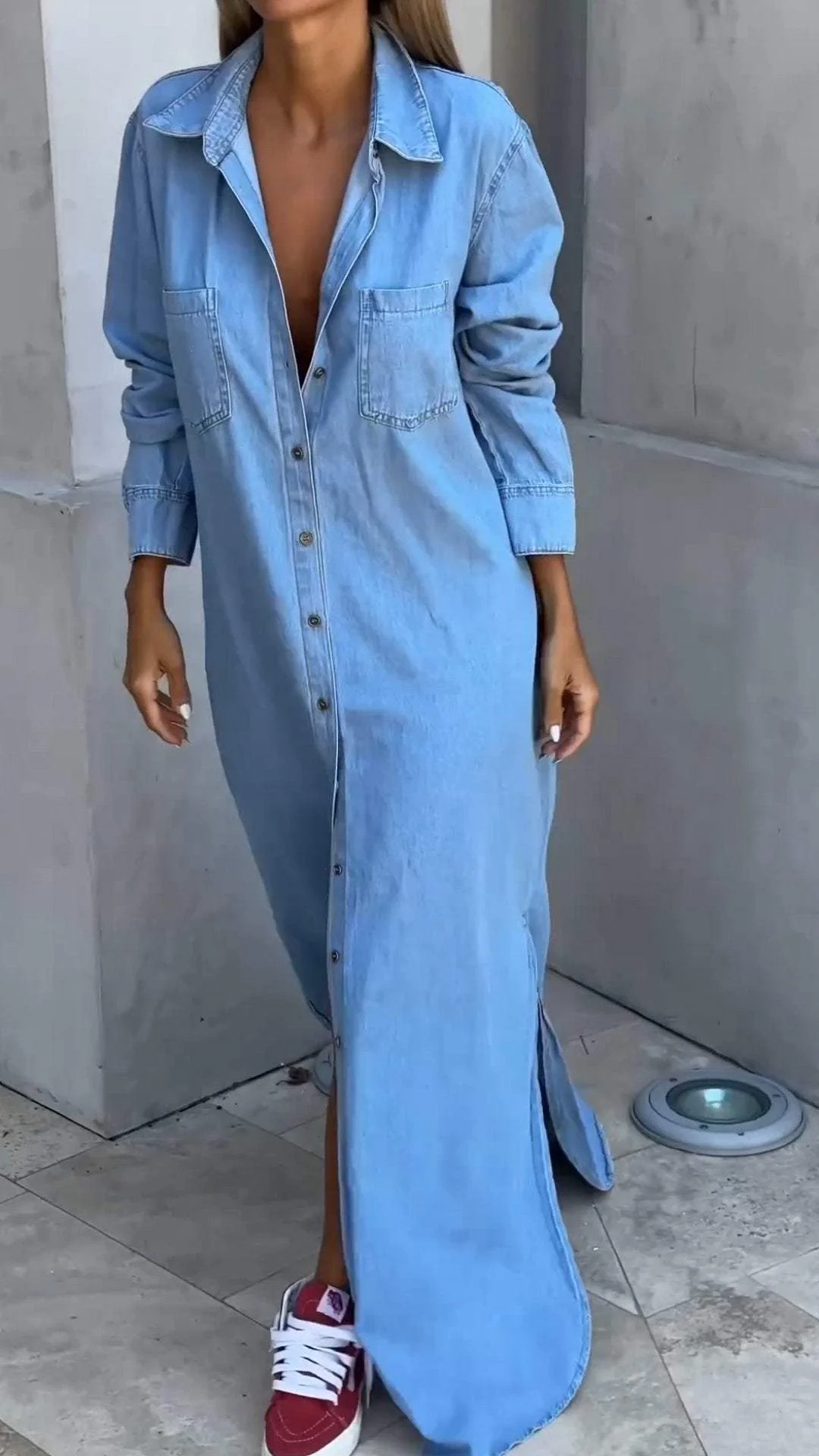Delana - Vestido Casual con Botones