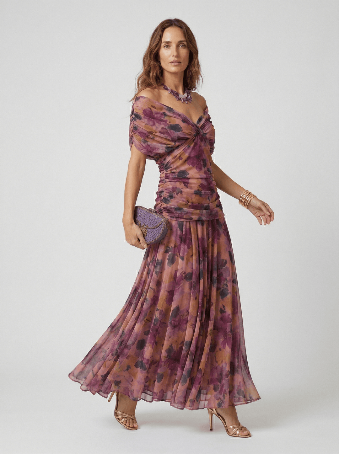 Paula™ | Long Dress with V-Neck