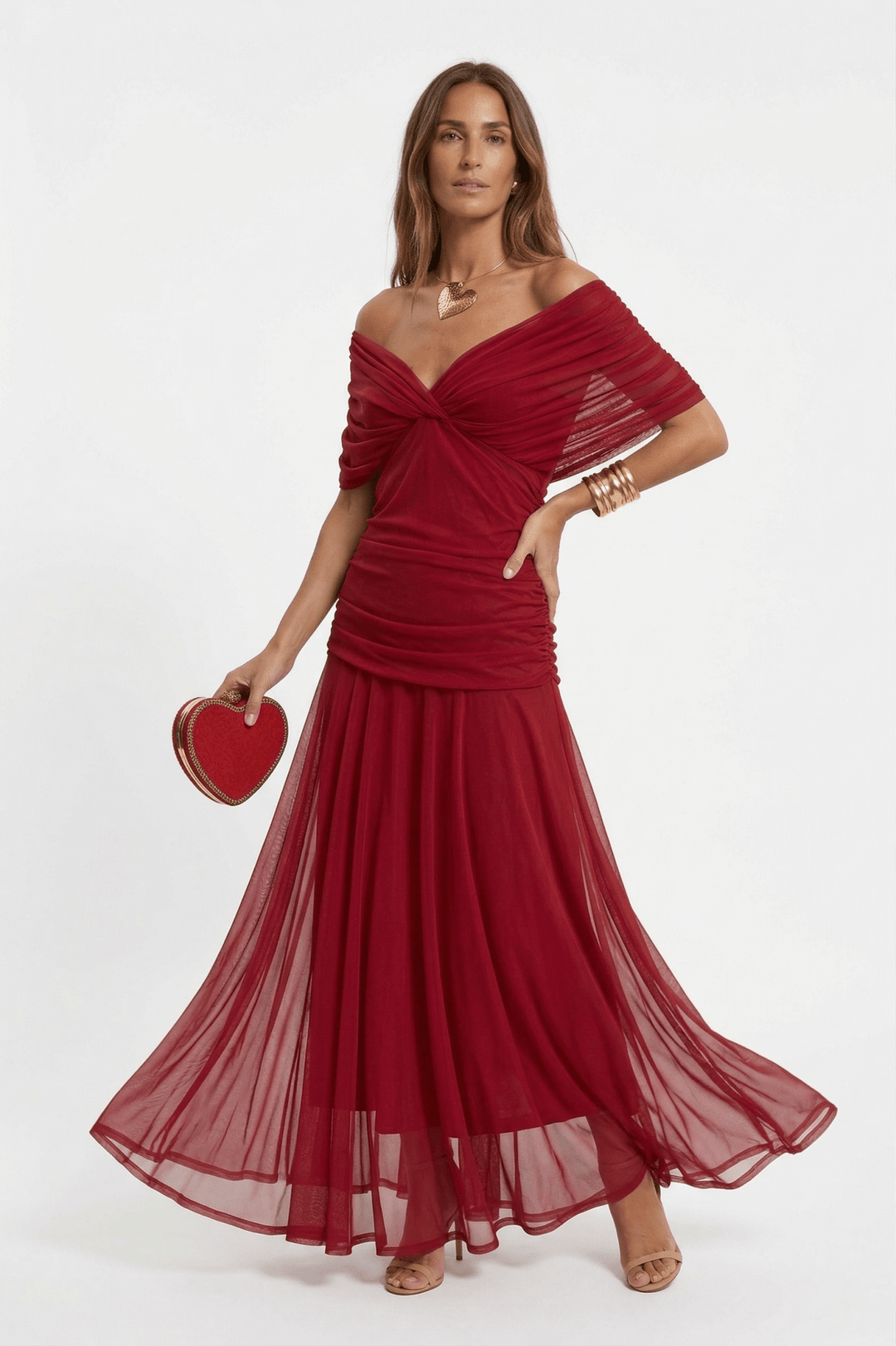 Paula™ | Long Dress with V-Neck