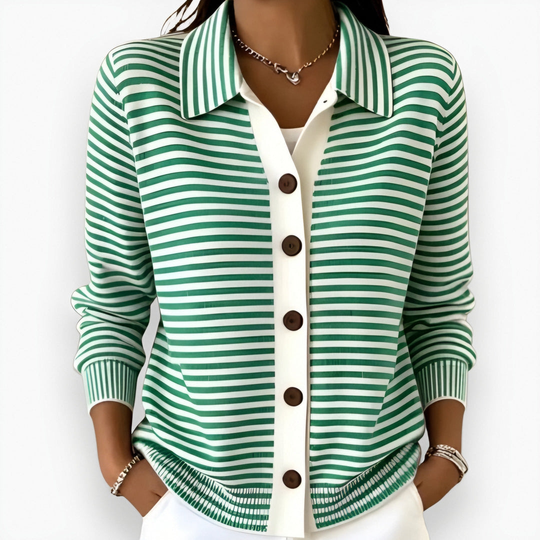 Lesley | The Striped Cardigan