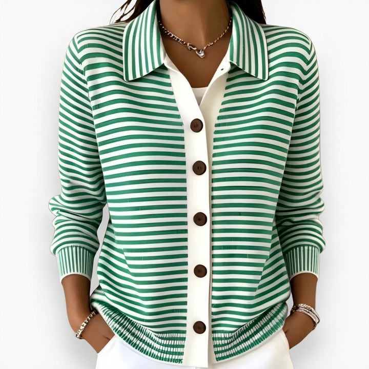 Lesley | The Striped Cardigan