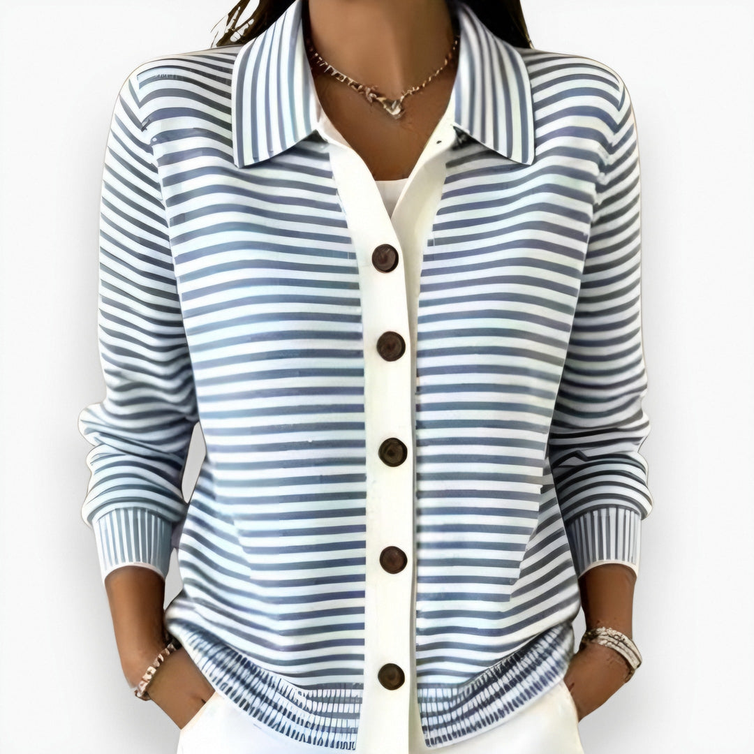 Lesley | The Striped Cardigan