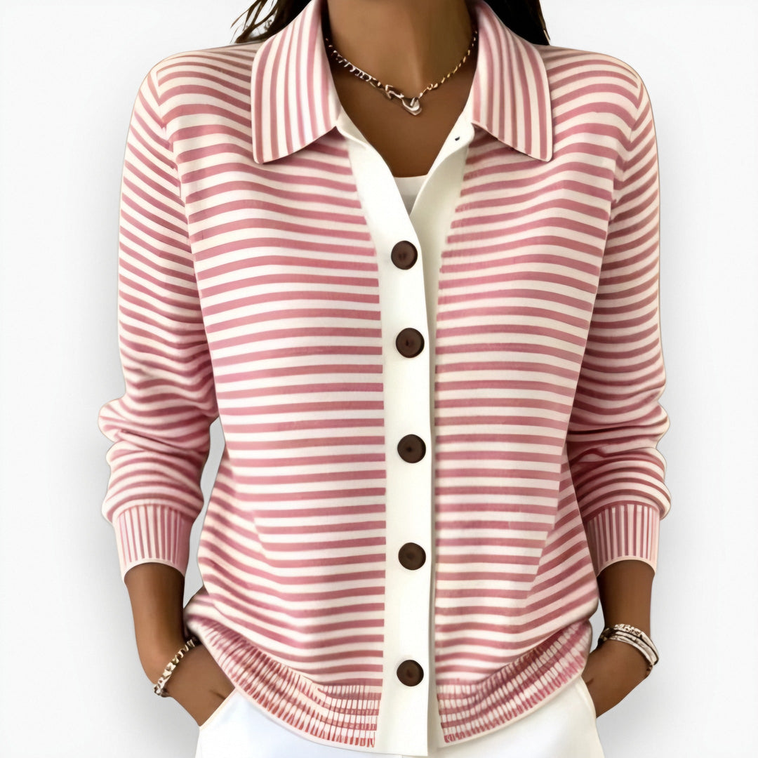 Lesley | The Striped Cardigan