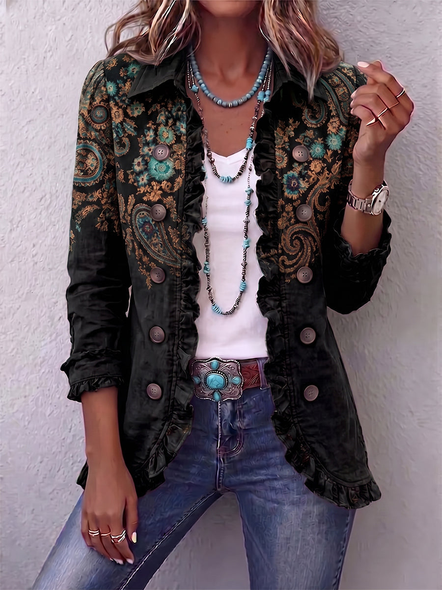 Lily™ | Bohemian Paisley Ruffle Jacket