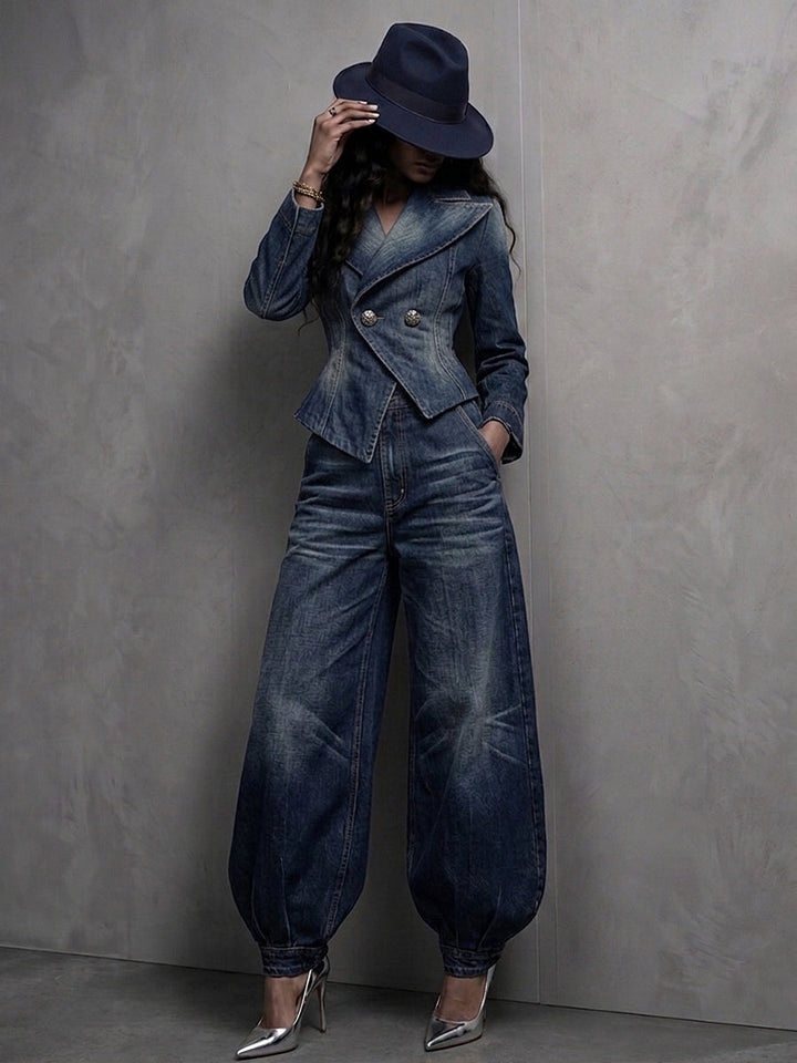 Charlotte™ | Sophisticated Plaid Cured-Hem Wide-Leg Trousers