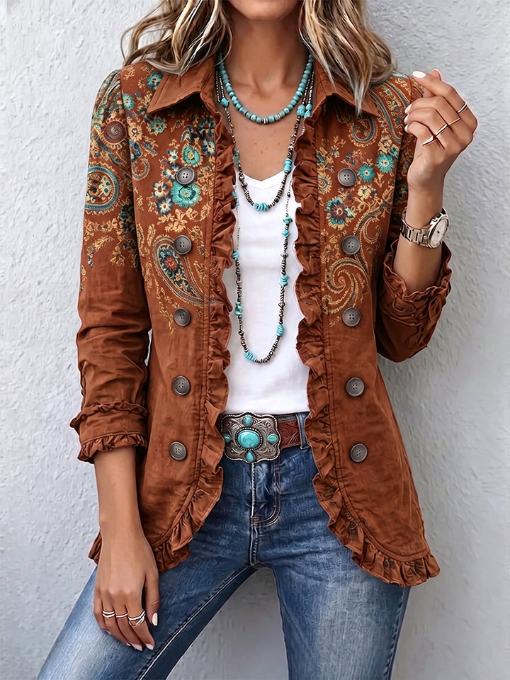 Lily™ | Bohemian Paisley Ruffle Jacket