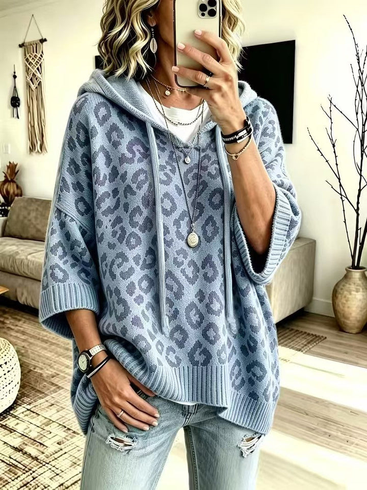 Maya™ | Comfortable And Casual Leopard-print Knitted Hoodie
