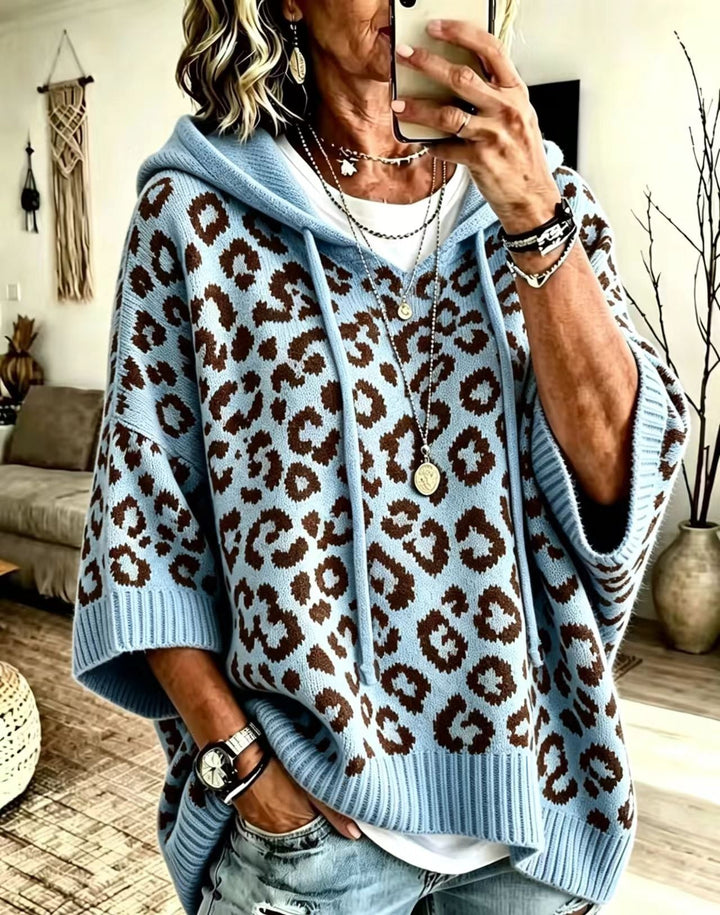 Maya™ | Comfortable And Casual Leopard-print Knitted Hoodie