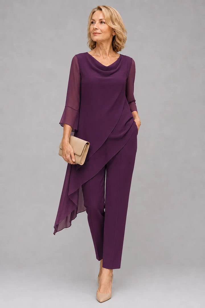 Flowing Chiffon Wedding Guest Pant Set